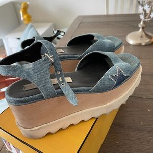 stella Mccartney Elyse Platfrom Blue JeansSandals
